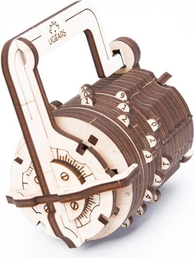 Ugears puzzle 3D lucchetto a combinazione – rompicapo meccanico in legno