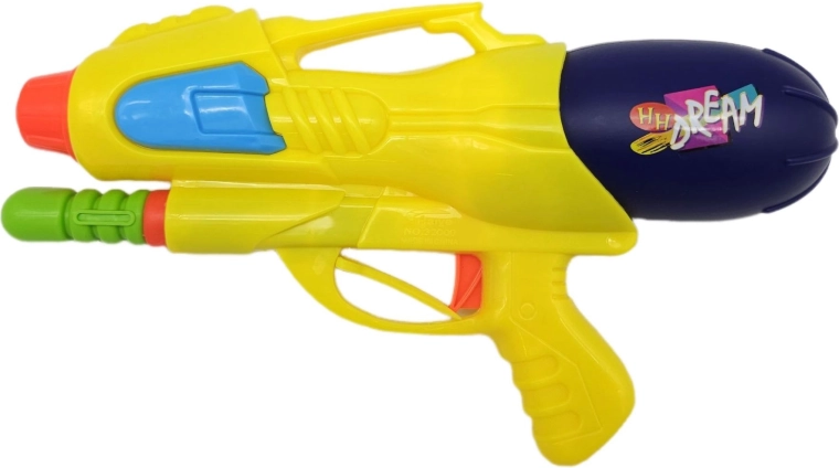 Pistola ad acqua con pompetta 29 cm, gialla - 1 pezzo