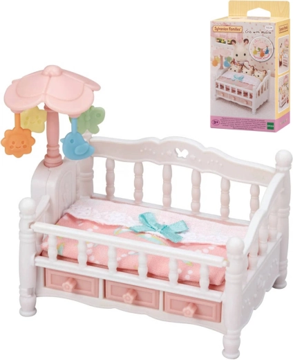 Sylvanian Families culla con giostrina per tre gemelli