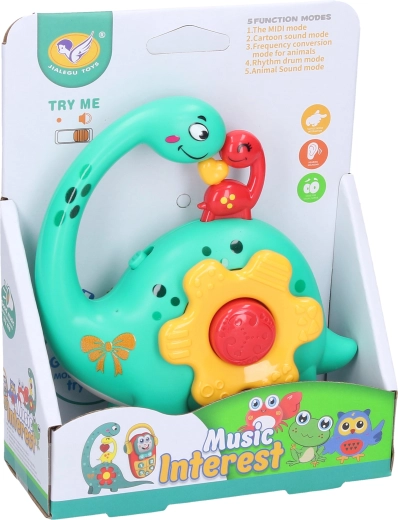 Dinosauro con effetti luminosi e sonori 12 cm - 1 pezzo