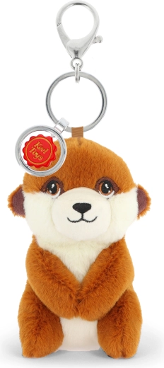 Pupazzo portachiavi in peluche suricato 12 cm Keeleco