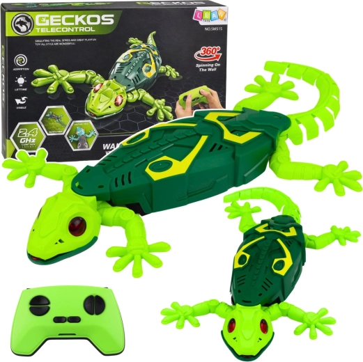 Geco RC telecomandato, scala muri e ruota a 360°, verde