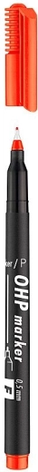 Pennarello permanente ICO OHP F rosso 0,5 mm