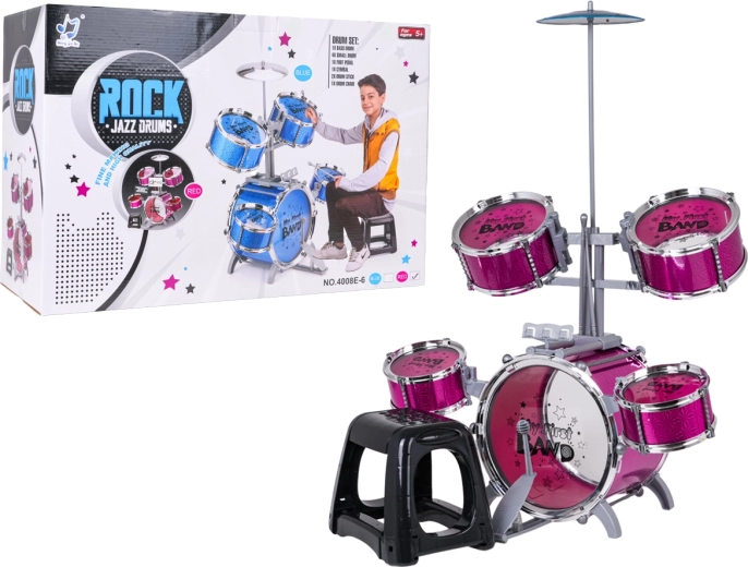 Batteria per bambini ROCK BAND rosa