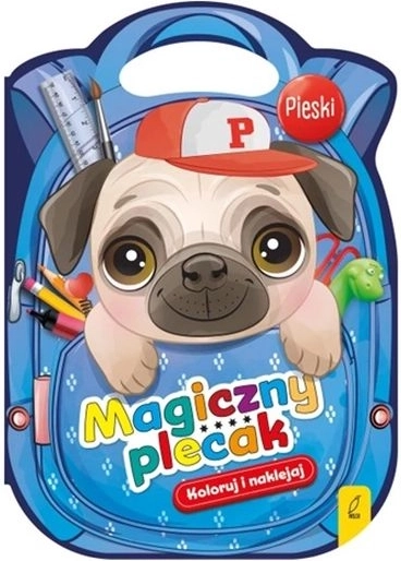 Zainetto magico dei cagnolini con disegni da colorare e adesivi