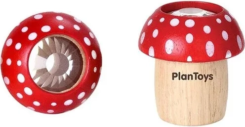 PlanToys Caleidoscopio a forma di funghetto rosso