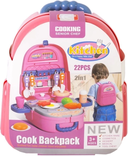 Mini cucina per bambini nello zainetto