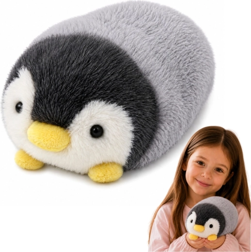 Pinguino di peluche grigio-bianco 16 cm - 1 pezzo