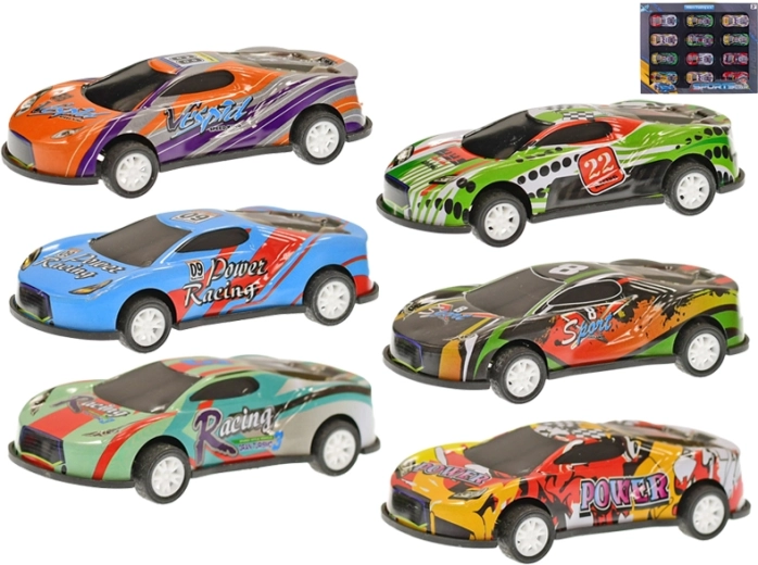 Set di auto da corsa a retrocarica 8,5 cm – 12 pz