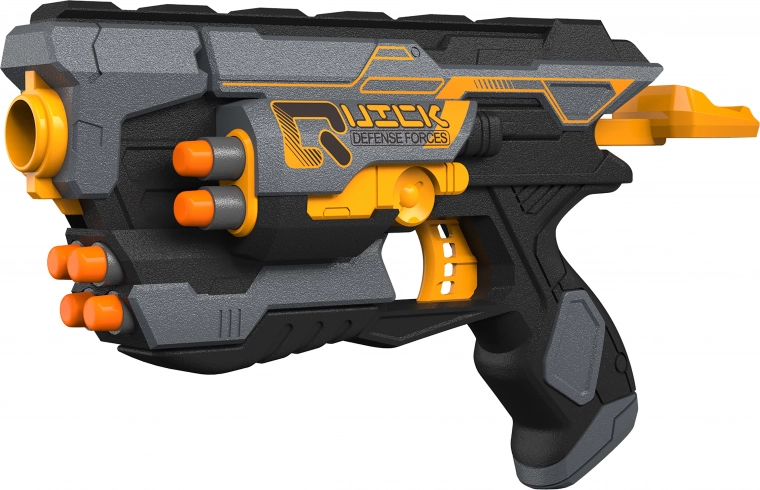 Pistola Quick con proiettili in schiuma 28,5 cm