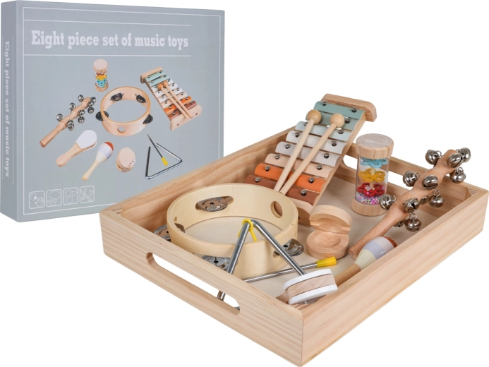 Grande set in legno di strumenti musicali per bambini