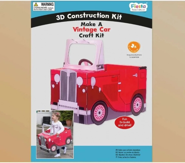 Fiesta Crafts Puzzle 3D Auto Vintage Rosso