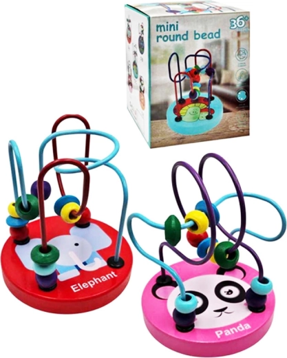 labirinto di perline in legno con animaletto