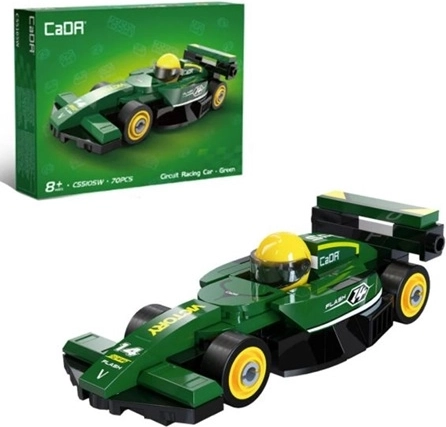 Cada set di costruzione auto sportiva Circuit Racing Car verde