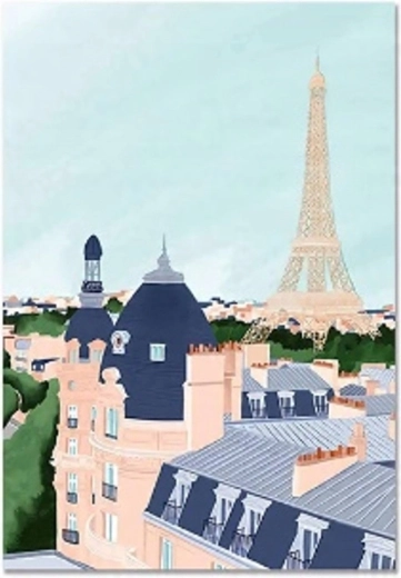 Norimpex Dipingi con i numeri Torre Eiffel 40 × 50 cm