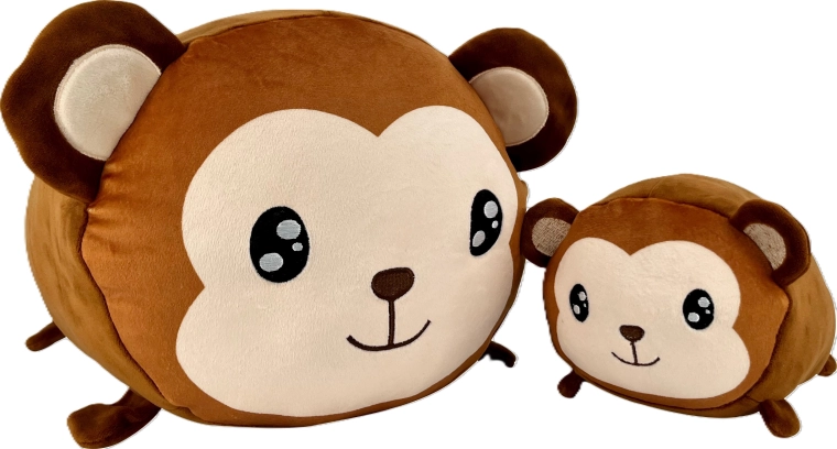 Scimmia di peluche mamma e cucciolo – set 20 e 40 cm