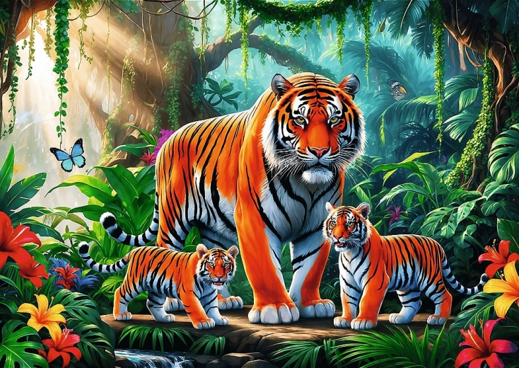 Puzzle Abitudini della tigre 200 pezzi