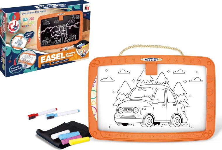 Lavagna da disegno magnetica bifacciale Easel