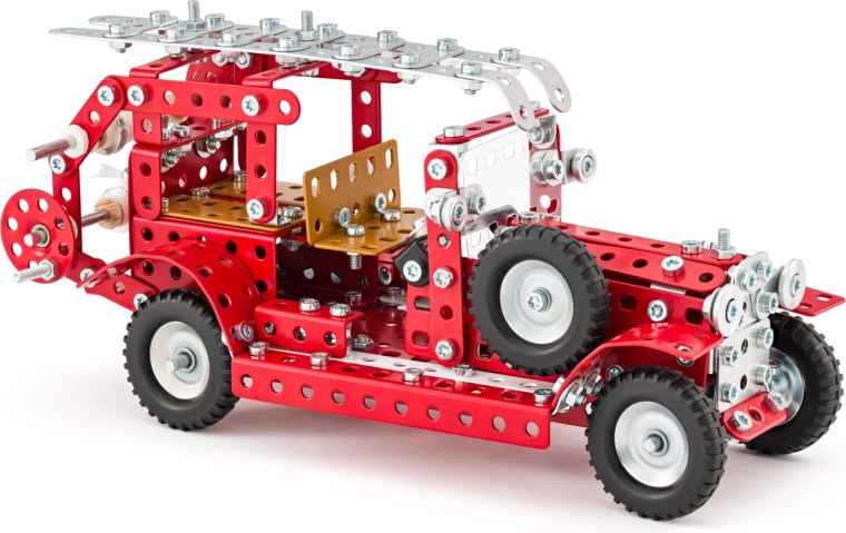 Merkur pompieri rétro – kit di costruzione di un camion dei pompieri (490 pezzi)