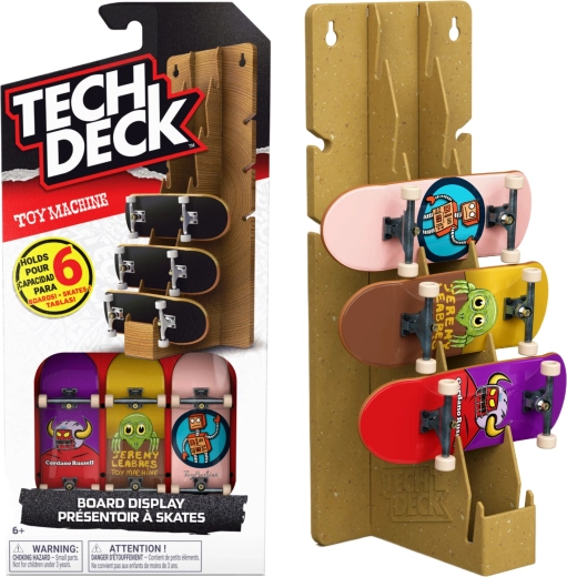 Tech Deck Toy Machine espositore per fingerboard con 3 skateboard