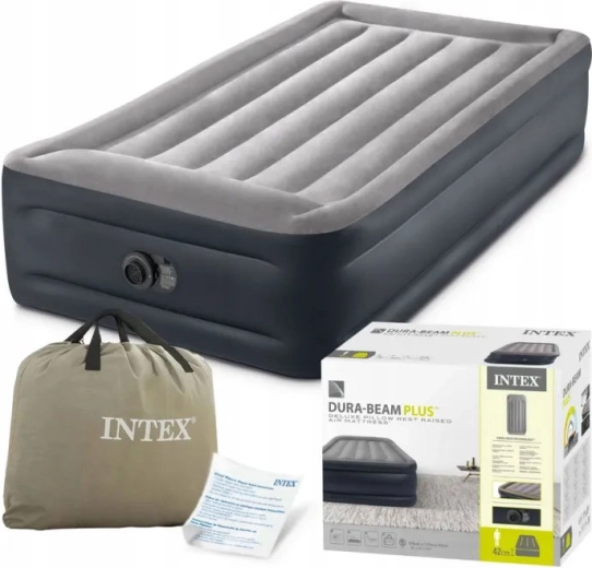 Letto gonfiabile singolo 191 × 99 × 42 cm con pompa elettrica integrata INTEX