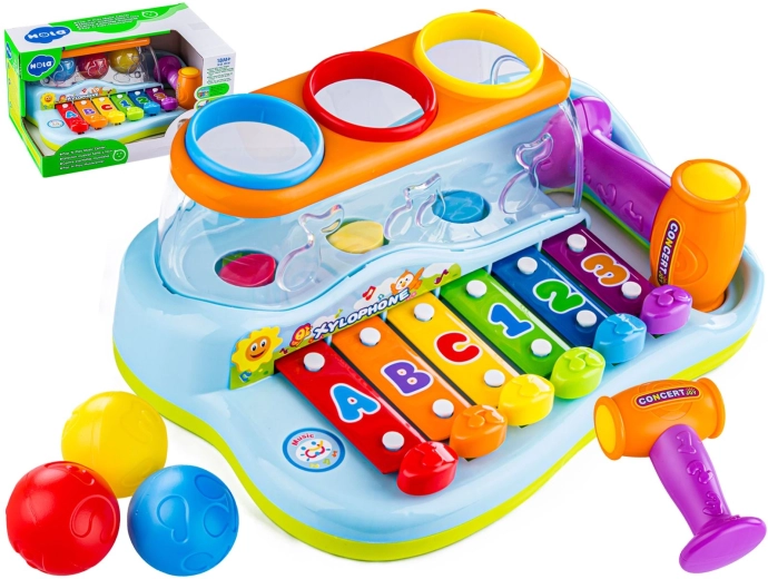 Pianoforte per bambini con xilofono e gioco a martellare le palline - 1 pezzo