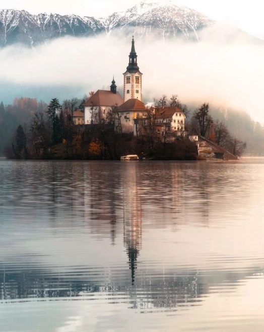 Puzzle Chiesa sul lago di Bled 1500 pezzi