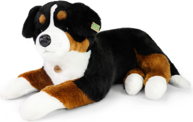 Grande cane da montagna bernese di peluche sdraiato 89 cm eco‑friendly