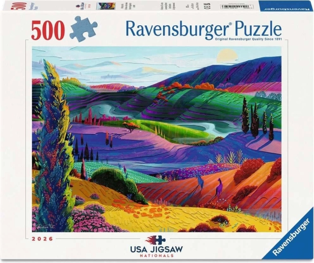 Puzzle Ravensburger USA Jigsaw Nationals 2026 – Colline ondulate (500 pezzi)