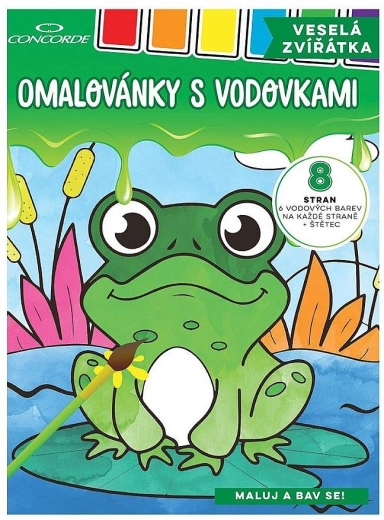 Album da colorare con acquerelli CONCORDE Allegri animaletti A4