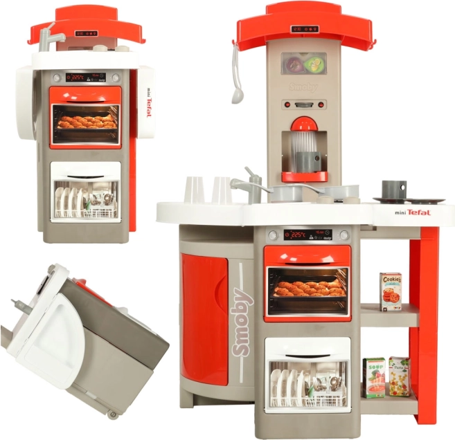 Smoby cucinetta MINI TEFAL OpenCook elettronica, pieghevole con rotelle