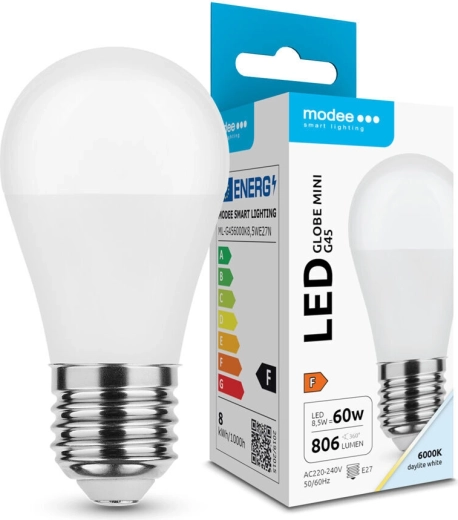 Modee Lampadina LED Globe Mini G45 8,5 W E27 806 lm bianco freddo