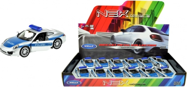 Modello della polizia Porsche 911 Carrera S 12 cm – Welly
