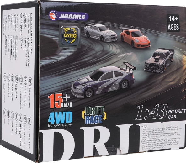Auto RC drift 1:43 arancione con accessori