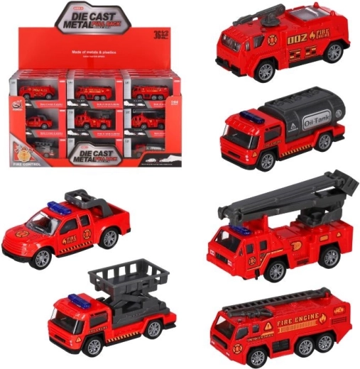 Autopompa antincendio in metallo con meccanismo pull back - 1 pezzo