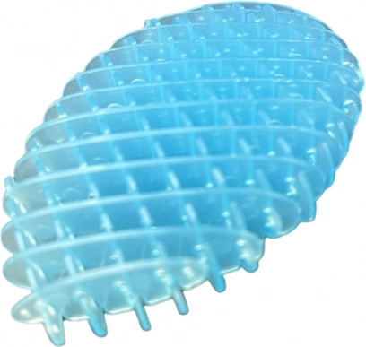 Giocattolo antistress fidget blu trasparente 5 cm