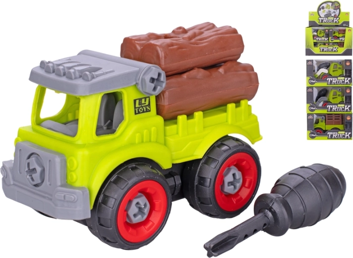 Auto agricolo avvitabile 11 cm – giocattolo in plastica smontabile senza batterie