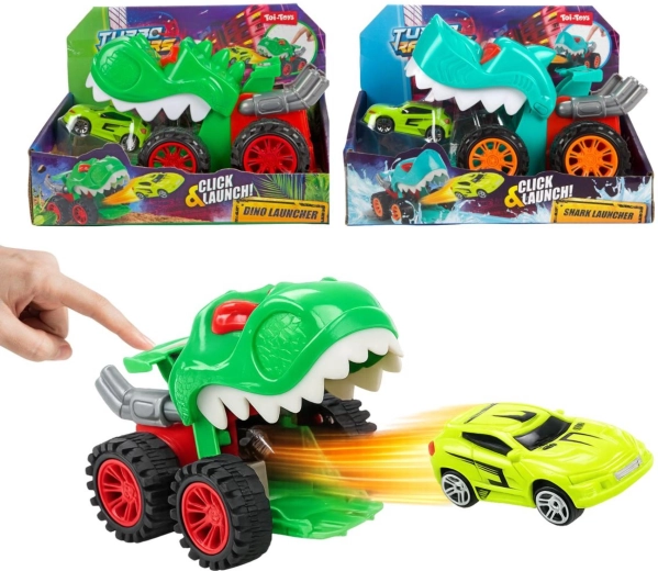 Auto dinosauro lanciatore con macchinina