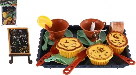 Set da tè per bambini con vassoio in plastica