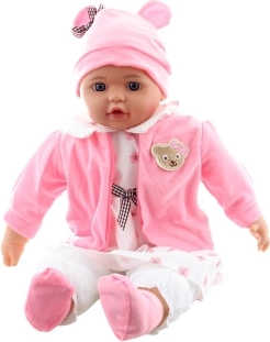 Bambina femminuccia con vestitino a fiori 50 cm