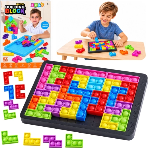 Giocattolo sensoriale Tetris Pop-It Puzzle 3-in-1