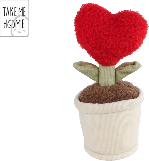 Take Me Home pianta di peluche cuore rosso 16,5 cm