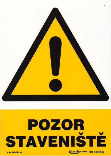 Tabella di sicurezza Attenzione cantiere A4 plastica