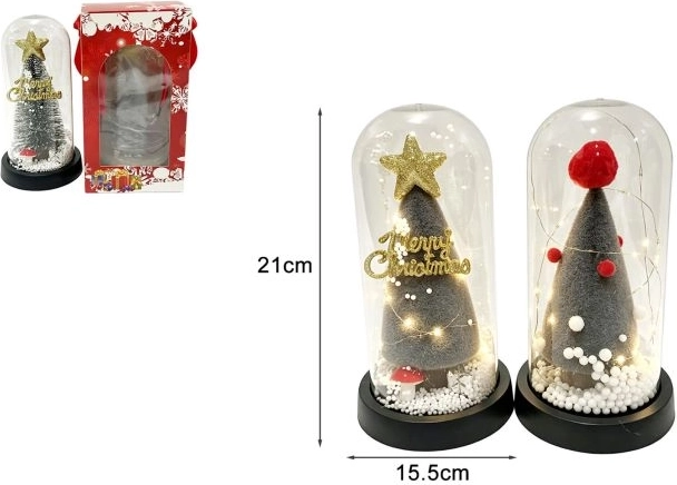 Decorazione natalizia a forma di alberello con luce