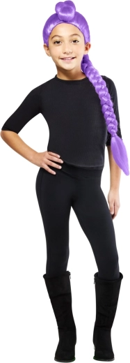 Parrucca viola intrecciata Rumi per cosplay K‑pop