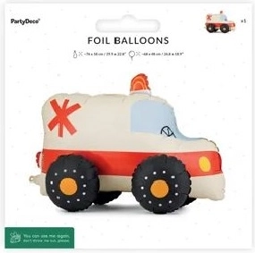 Palloncino in foil autoportante a forma di ambulanza 68 × 48 cm (mix)