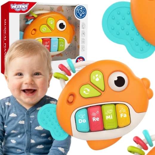 Woopie Baby pesciolino interattivo con pianola, suoni e luci 18m+