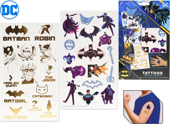 Tatuaggi temporanei Batman vs Joker – set per bambini