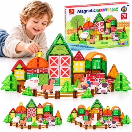 Costruzioni magnetiche Fattoria 70 pezzi