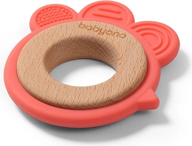 BabyOno massaggiagengive in legno-silicone Hen